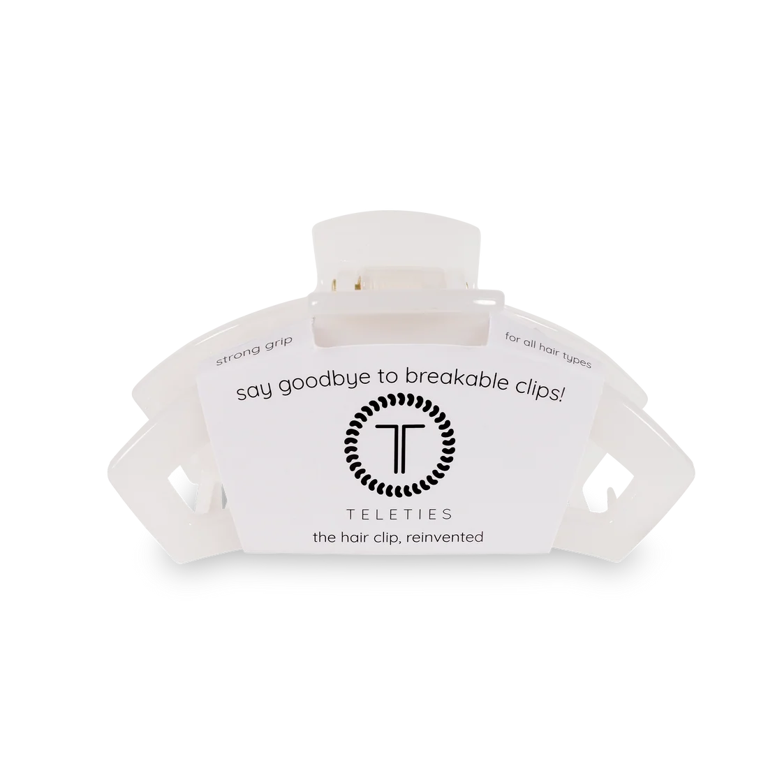 Teleties | Open Coconut White Medium Hair Clip