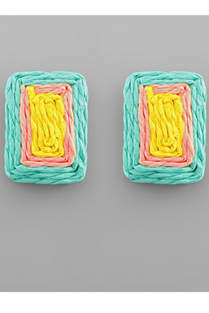 Woven Rectangle Earrings