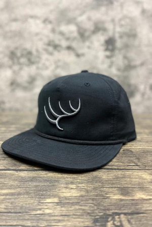 Hunt to Harvest Signature Antler Hat in Solid Black