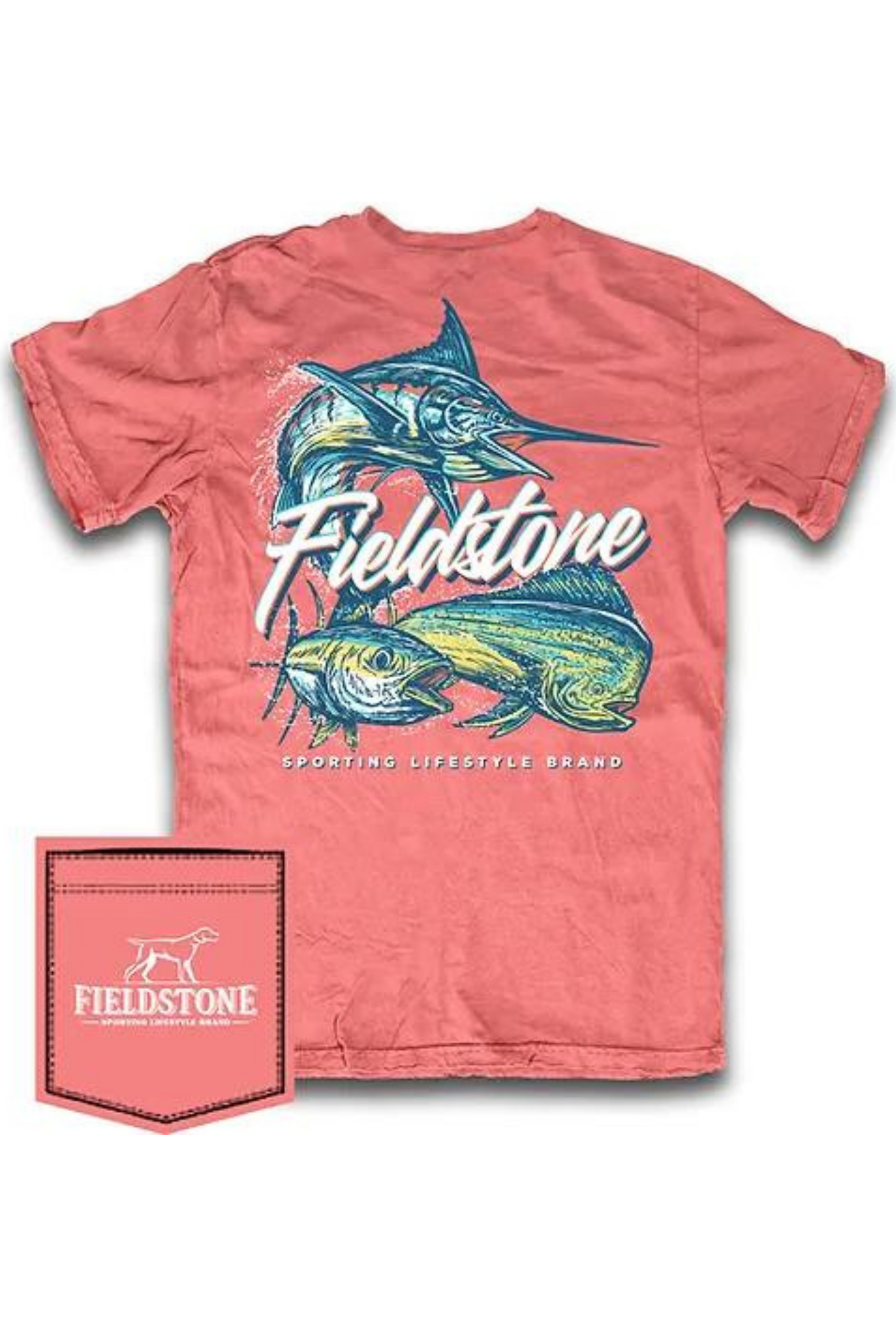 Fieldstone Youth Offshore Slam T-Shirt in Watermelon