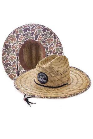 Fieldstone Youth Straw Hat in Camo