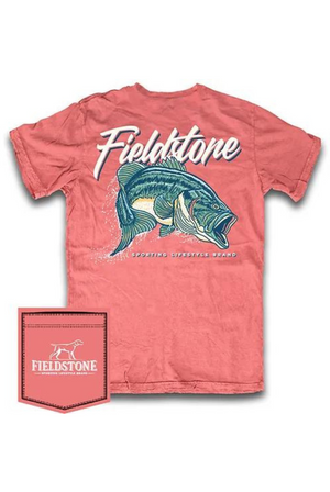 Fieldstone Large Mouth Bass T-Shirt in Watermelon