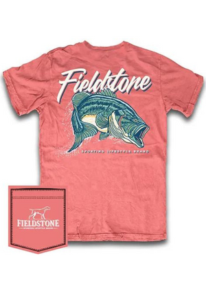 Fieldstone Youth Large Mouth Bass T-Shirt in Watermelon