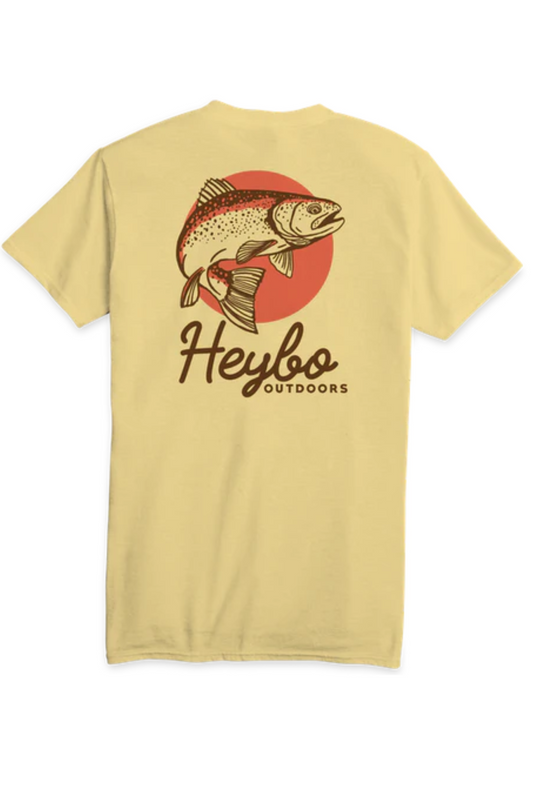 Heybo Retro Trout Tee in Wheat