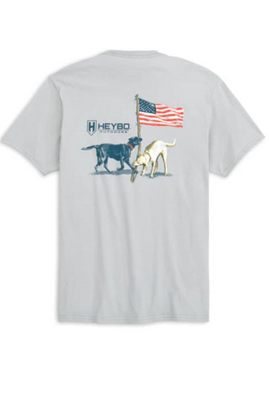 Heybo Labs & Flags Tee in Silver