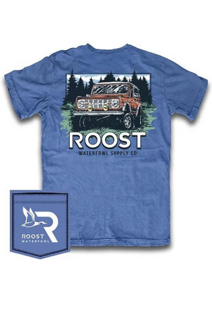 Roost Bronco T-Shirt in Flo Blue
