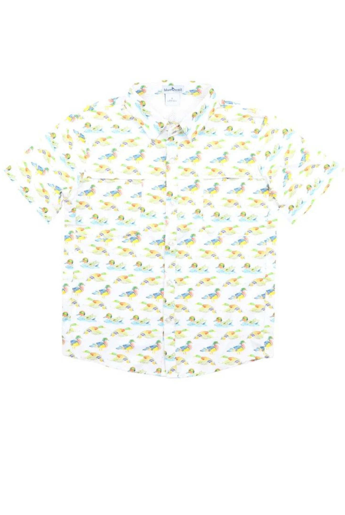 Blue Quail Ducks Short Sleeve Shirt