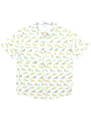 Blue Quail Ducks Short Sleeve Shirt
