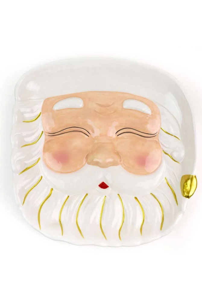 Santa Platter in White