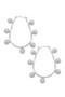 Allison Studded Pearl Teardrop Hoop Earrings in Satin Silver