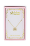 Kids 18K Gold Plated Pave Mini Crystal Bow Necklace