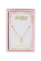 Kids 18K Gold Plated Pave Mini Pearls & Gold Cross Necklace