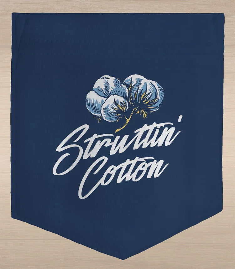 Struttin Cotton | Cotton Field & Barn T-Shirt in Navy
