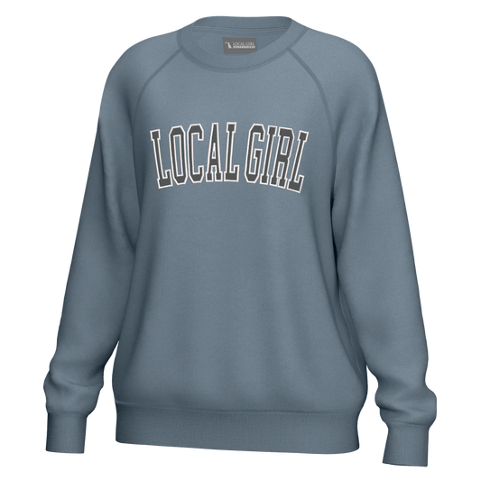 Local Girl Cotton Crewneck in Slate