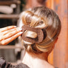Teleties | Brown Crocodile Large Flat Round Hair Clip