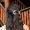Teleties | Brown Crocodile Medium Flat Round Hair Clip