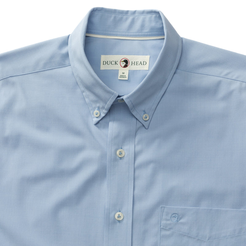 Duck Head | LS Performance Poplin Sport Button Down in Light Blue