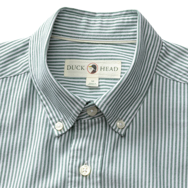 Duck Head | LS Cotton Oxford Sport Button Down in Hunter Green