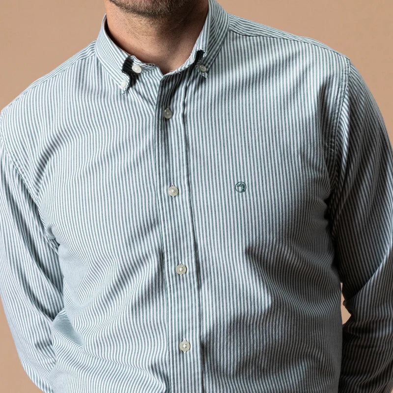 Duck Head | LS Cotton Oxford Sport Button Down in Hunter Green