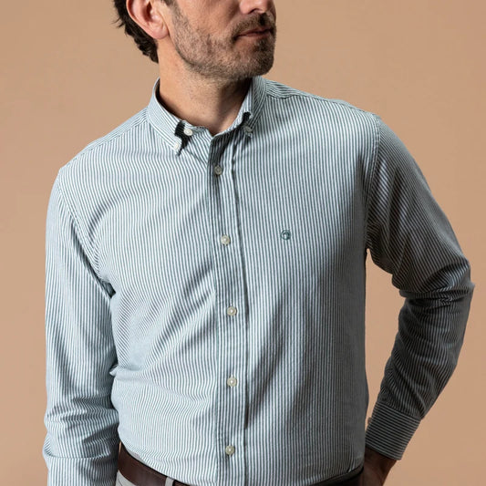 Duck Head | LS Cotton Oxford Sport Button Down in Hunter Green