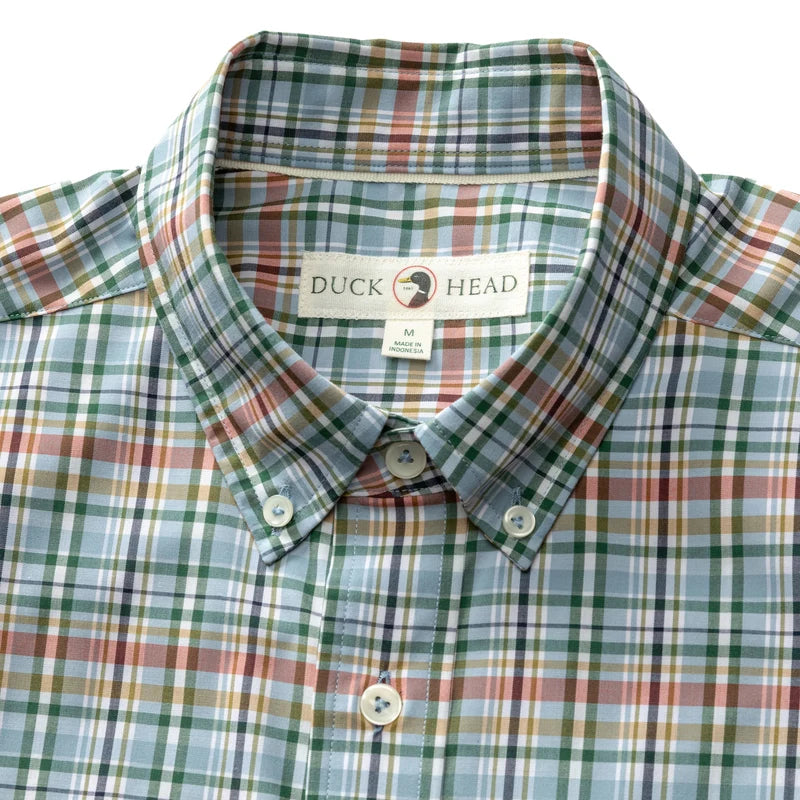 Duck Head | LS Performance Poplin Sport Button Down in Windblown Sky