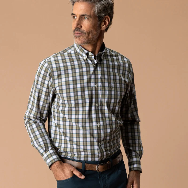 Duck Head | LS Performance Poplin Sport Shirt in Aldridge Plaid