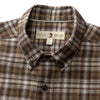 Duck Head | LS Cotton Flannel Sport Shirt in Crocodile Brown