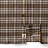 Duck Head | LS Cotton Flannel Sport Shirt in Crocodile Brown