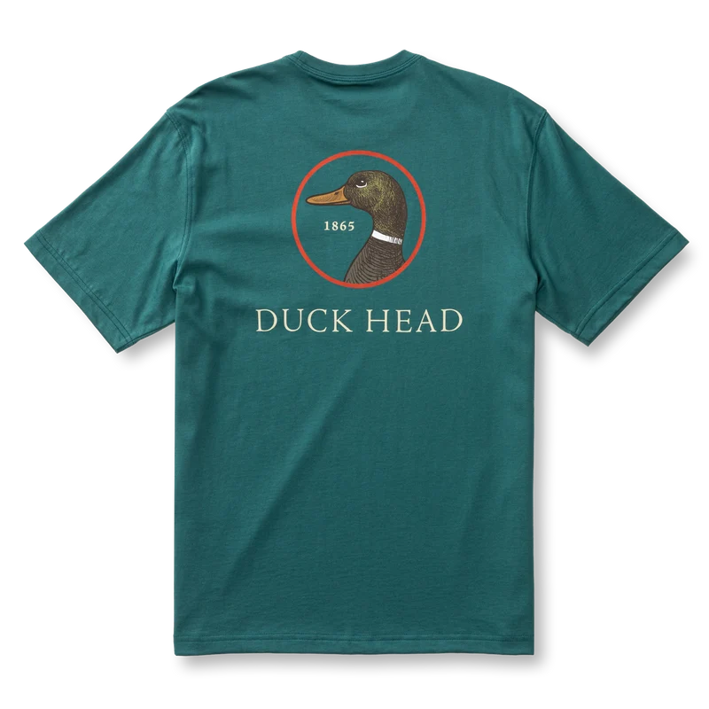 Duck Head | Duck Head Logo SS T-Shirt in Midnight Teal