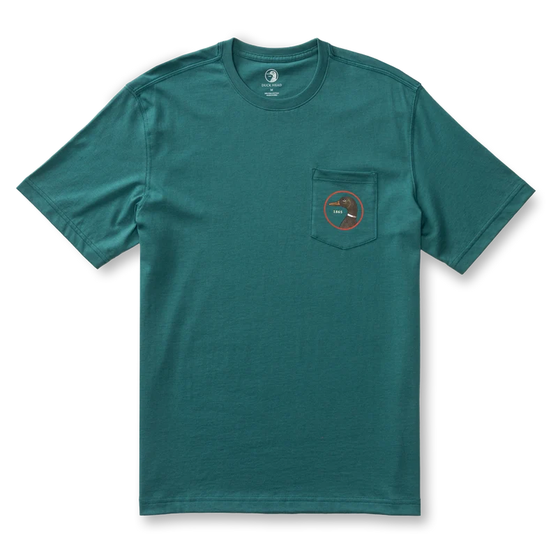 Duck Head | Duck Head Logo SS T-Shirt in Midnight Teal