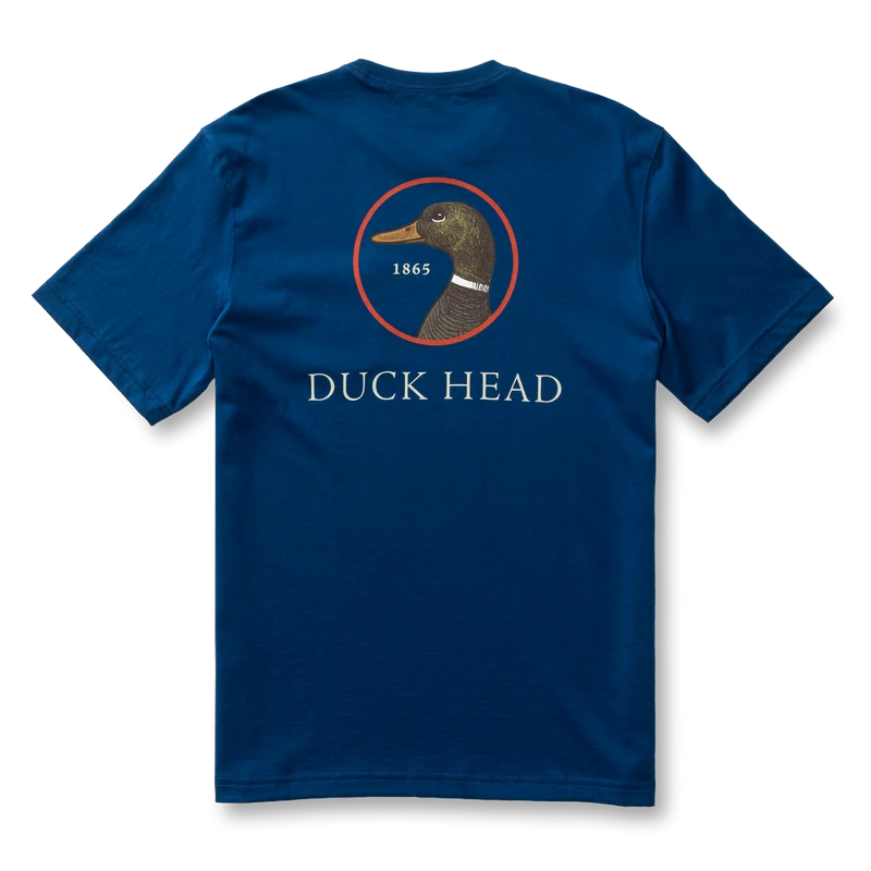 Duck Head | Duck Head Logo SS T-Shirt in Navy Peony