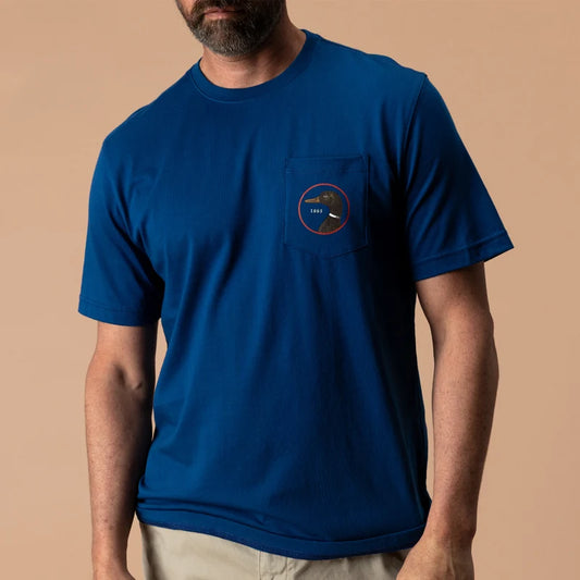 Duck Head | Duck Head Logo SS T-Shirt in Navy Peony