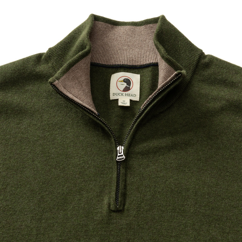 Duck Head | Ridley Cotton Cashmere Quarter Zip Sweater