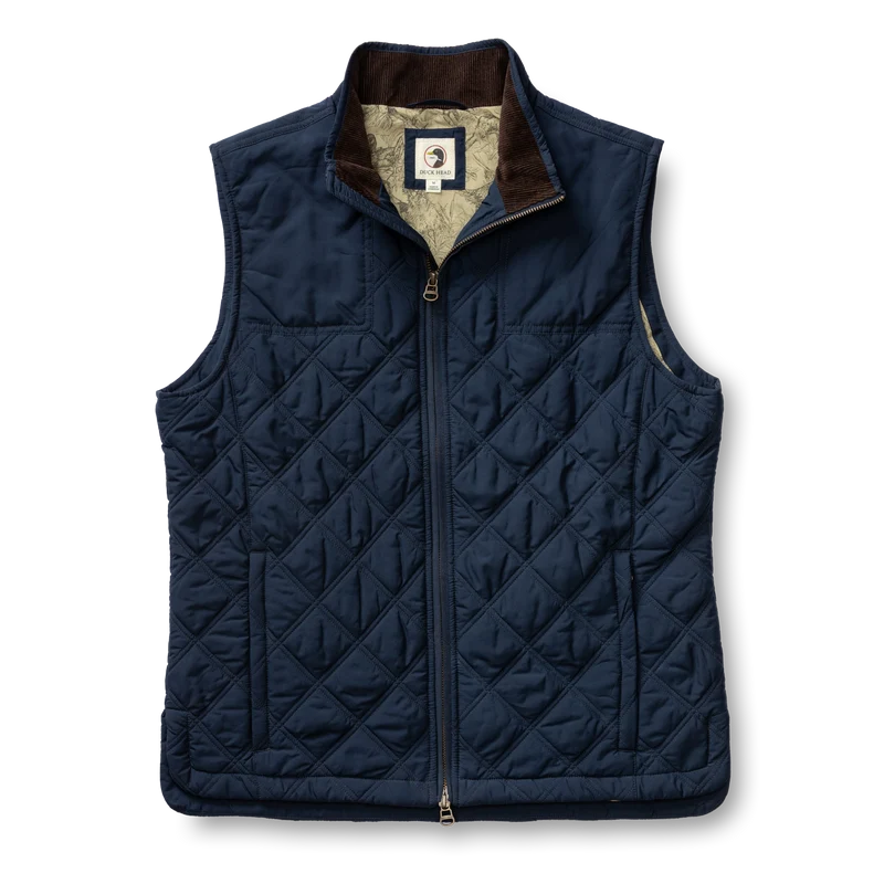 Duck Head | Fremont Sport Performance Quilted Vest in Deep Navy