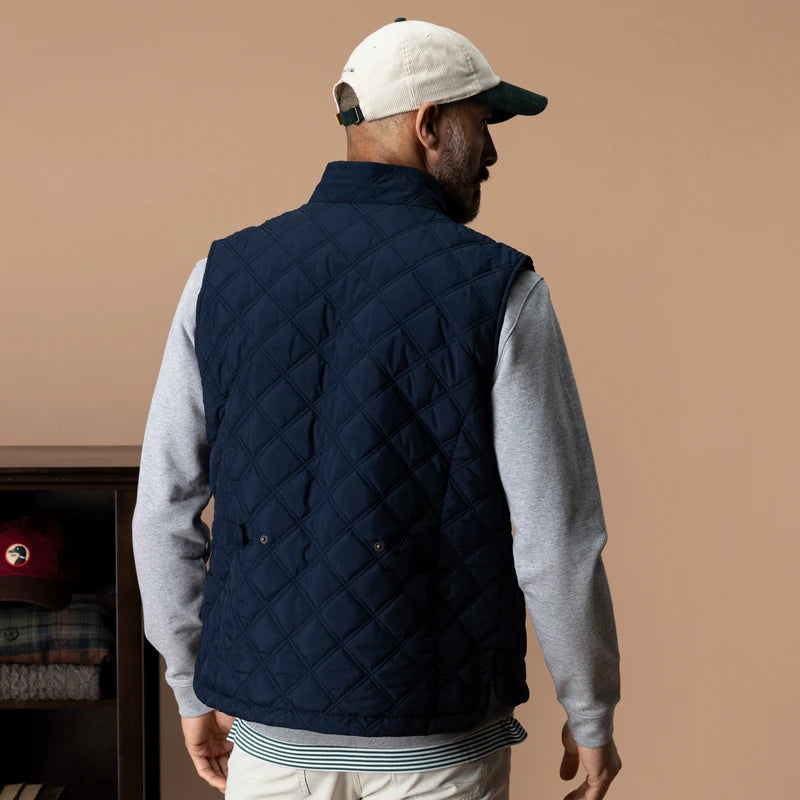 Duck Head | Fremont Sport Performance Quilted Vest in Deep Navy