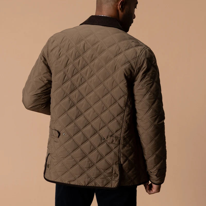 Duck Head | Fremont Lodge Performance Quilted Jacket in Dark Taupe
