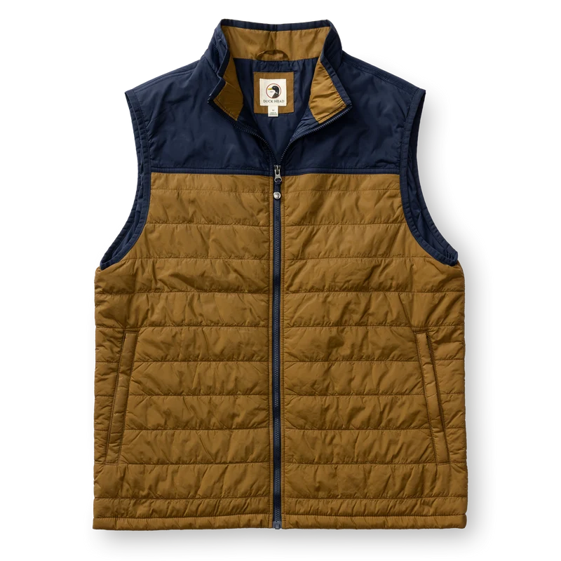 Duck Head | Ridgeland Performance Quilted Vest in Bronze Brown