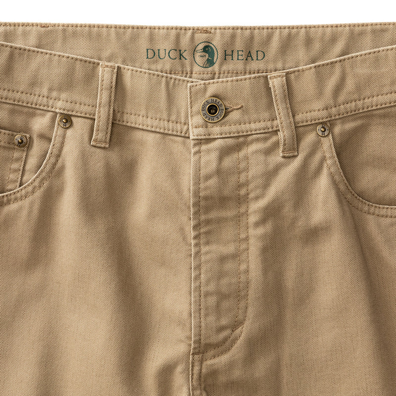 Duckhead | Field Canvas Five-Pocket Pant in Khaki