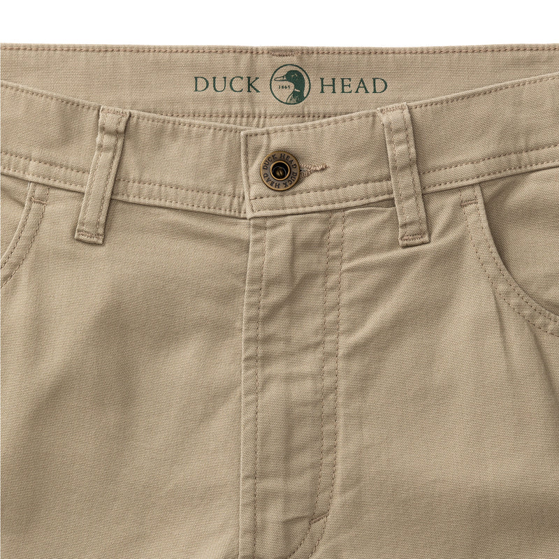 Duck Head | Classic Fit Pinpoint Canvas Five-Pocket Pant in Khaki