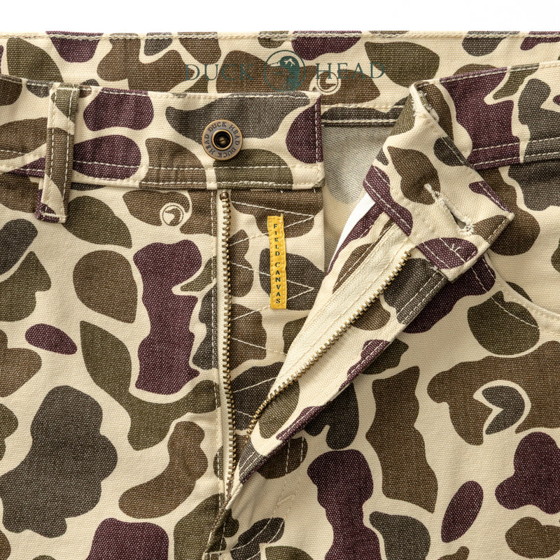 Duckhead | Field Canvas Five-Pocket Pant in Sandrift Khaki Camo