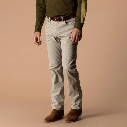 Duck Head | Classic Fit Pinpoint Canvas Five-Pocket Pant in Khaki
