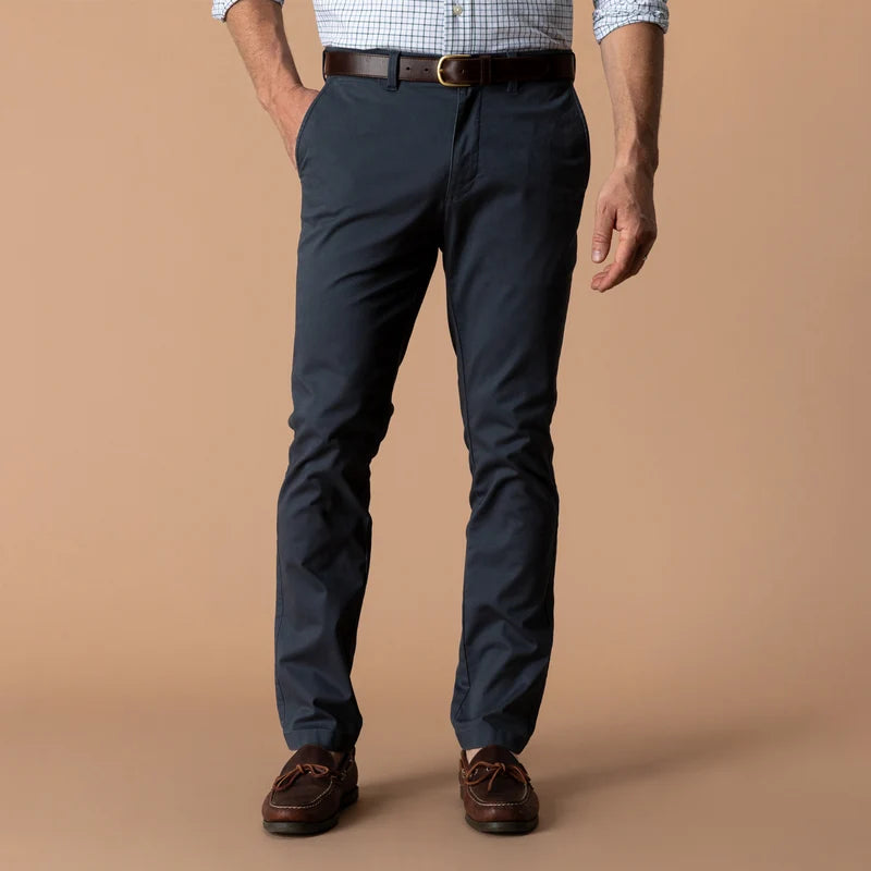 Duck Head | Slim Fit Gold School Chino in Washed Navy