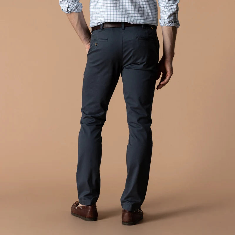 Duck Head | Slim Fit Gold School Chino in Washed Navy