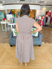 Mocha Gingham Midi Dress