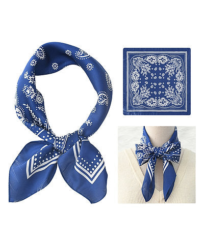 Heritage Paisley Bandana Scarf in Navy