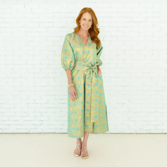Caryn Lawn | Coco Jacquard Lime