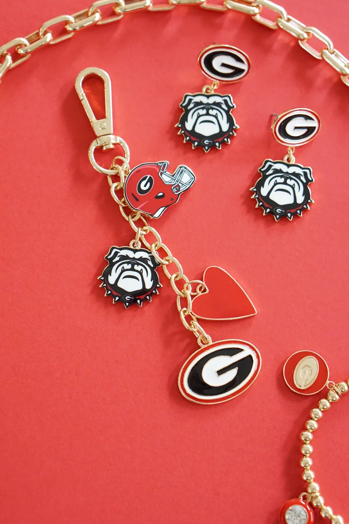 Georgia Bulldogs Enamel Drop Earrings
