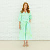 Caryn Lawn I Coco Palm Beach Dress in Green + Blue