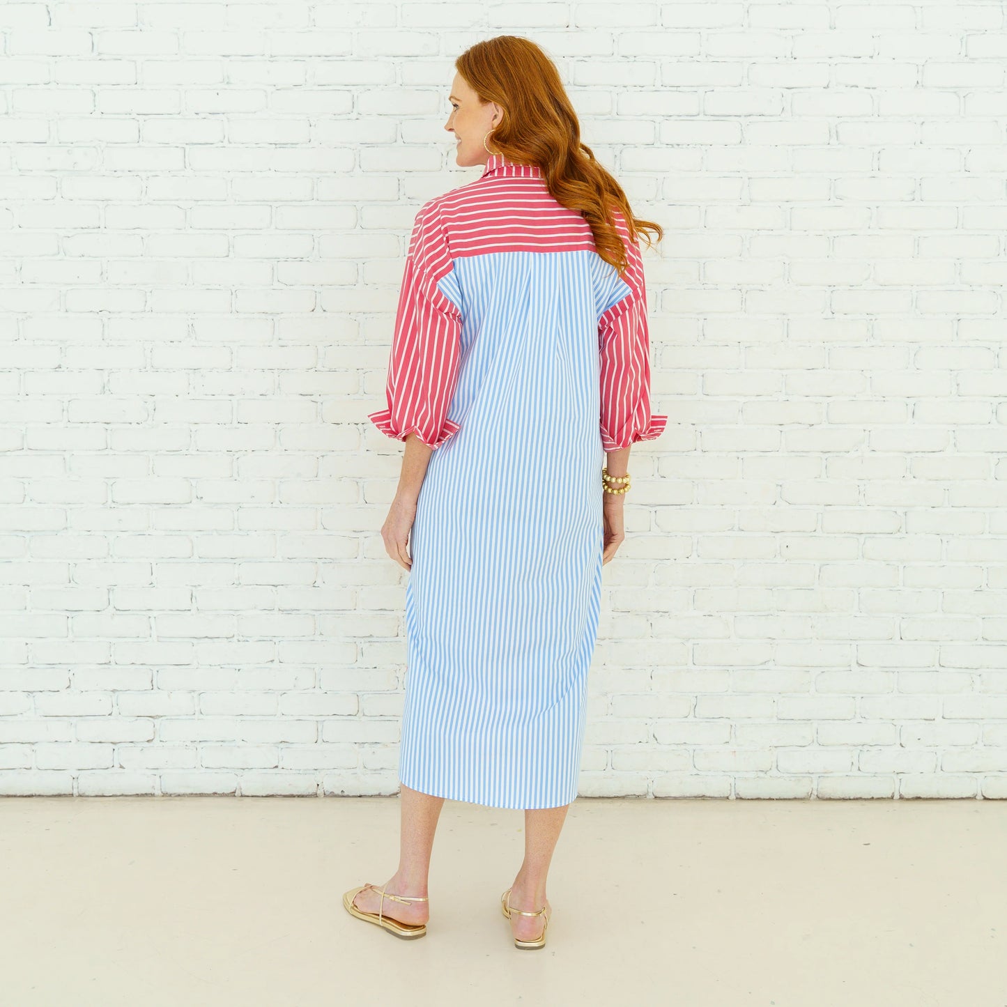 Caryn Lawn | Libby Stripe Dress Red