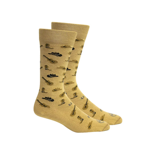Brown Dog | Deep Country Crew Socks in Khaki
